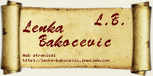 Lenka Bakočević vizit kartica